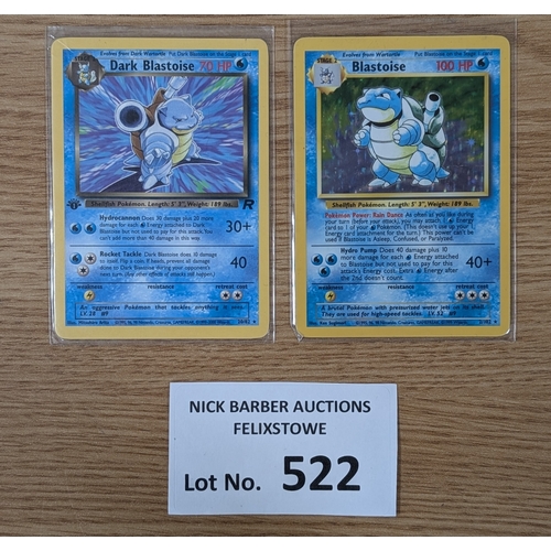 522 - Cards; Trading Cards: Pokemon Base Set First Edition collection plus Base Set holo Blastoise; includ... 