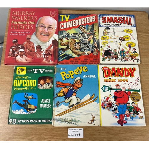 548 - Comics: Box of mostly 1960s annuals including Eagle, Valiant, Victor, Smash; generally Good conditio... 