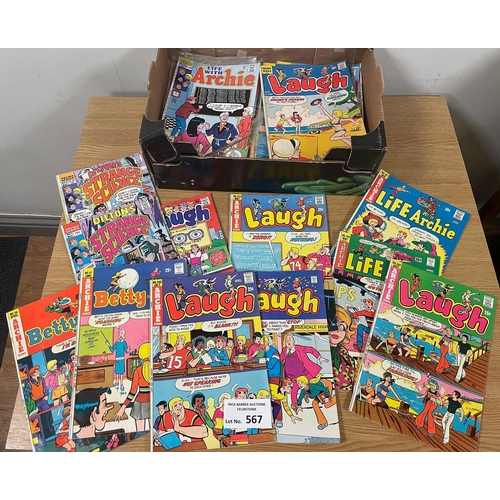 567 - Comics: Various DC, Cowboy, Archie etc. comics, 1960s onwards.