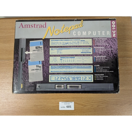 601 - Collectables: Early Amstrad computer in original box; untested.