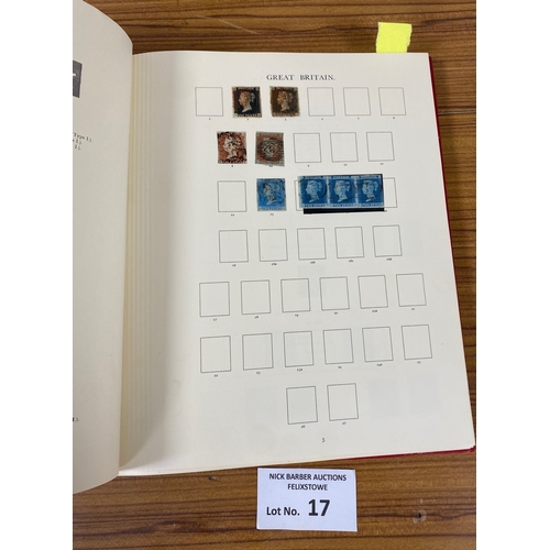17 - Stamps : Case of mostly GB in albums (3), includes penny black x 2, QV high values, embossed KGVI HV... 
