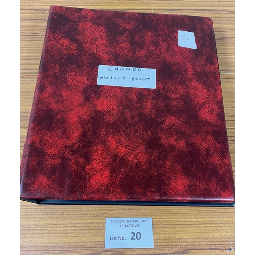 20 - Stamps : Large book of Canada, mostly mint, generally modern, 50+ hagners.