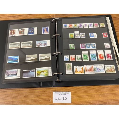 20 - Stamps : Large book of Canada, mostly mint, generally modern, 50+ hagners.