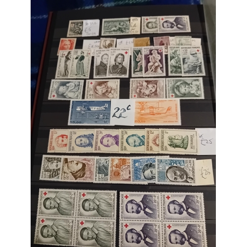 22 - Stamps : Quality World in 64 sided stockbook, sets, singles incl Brit Cols, France, Hungary incl m/s... 