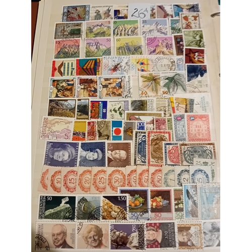 26 - Stamps : Album containing Kuwait, Luxembourg, Liechenstein, Qatar etc, sl. remaindered.