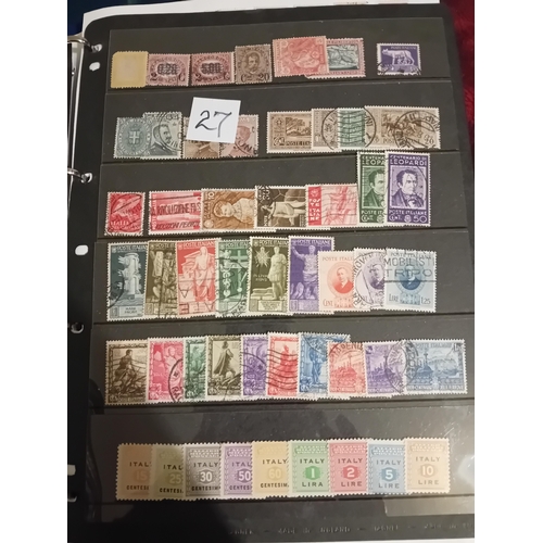27 - Stamps : Italy and Colonies on approx 50 pages, incl L/L album.