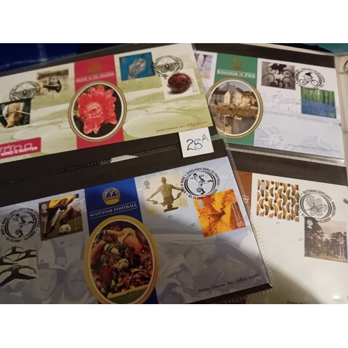 28 - Stamps : Two super cover albums and slip cases incl a fine selection of millennium covers, plus BAT ... 