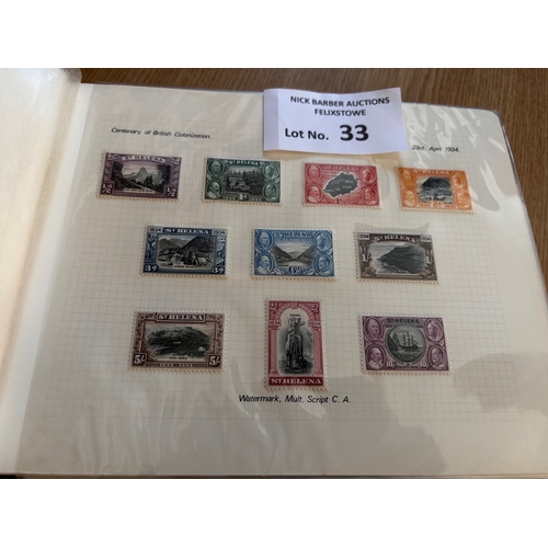 33 - Stamps : Stunning St Helena collection in a boxed FG Connoisseur Album, all mint, featuring the 1934... 