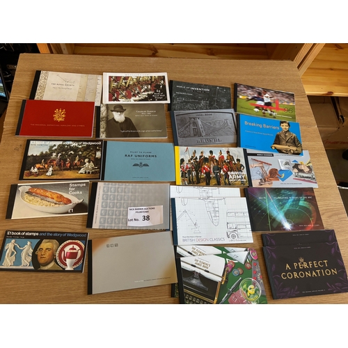 38 - Stamps : Twenty three Prestige stamp booklets all mint and complete with a face/swap out value of £3... 