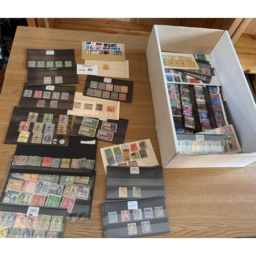 40 - Stamps : Malta. Box containing old auction lots mostly on stock cards including many of the elusive ... 