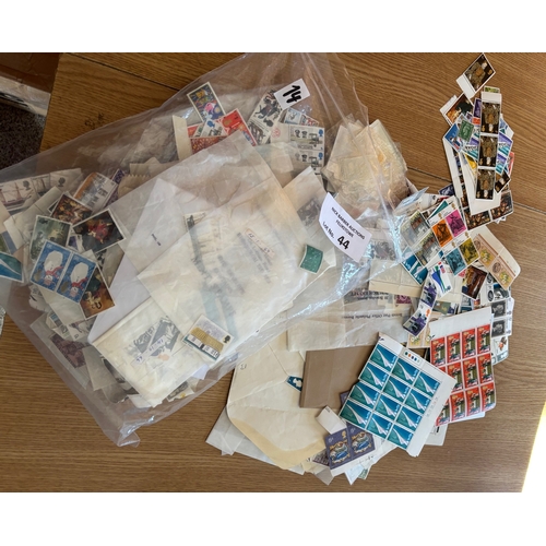 44 - Stamps : Very large bag (nearly half a kilo) of GB pre-decimal mint stamps. Mostly QEII but a few GV... 