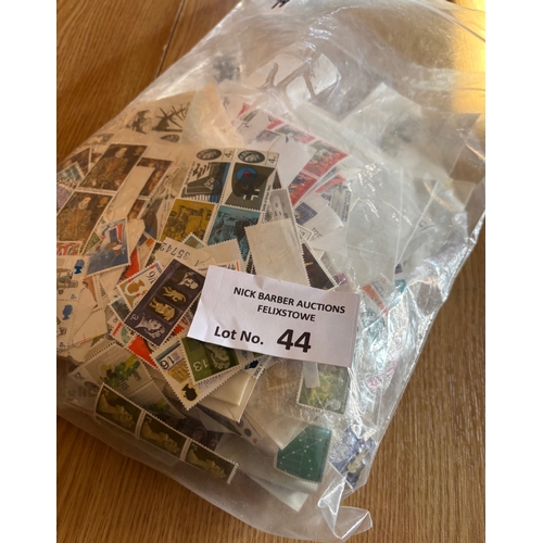 44 - Stamps : Very large bag (nearly half a kilo) of GB pre-decimal mint stamps. Mostly QEII but a few GV... 