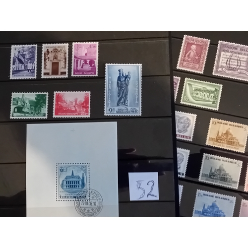 52 - Stamps : Belguim - 1954 Bruges set mint, 1936 Charleroi MS f. used etc and others, cat value £400+.