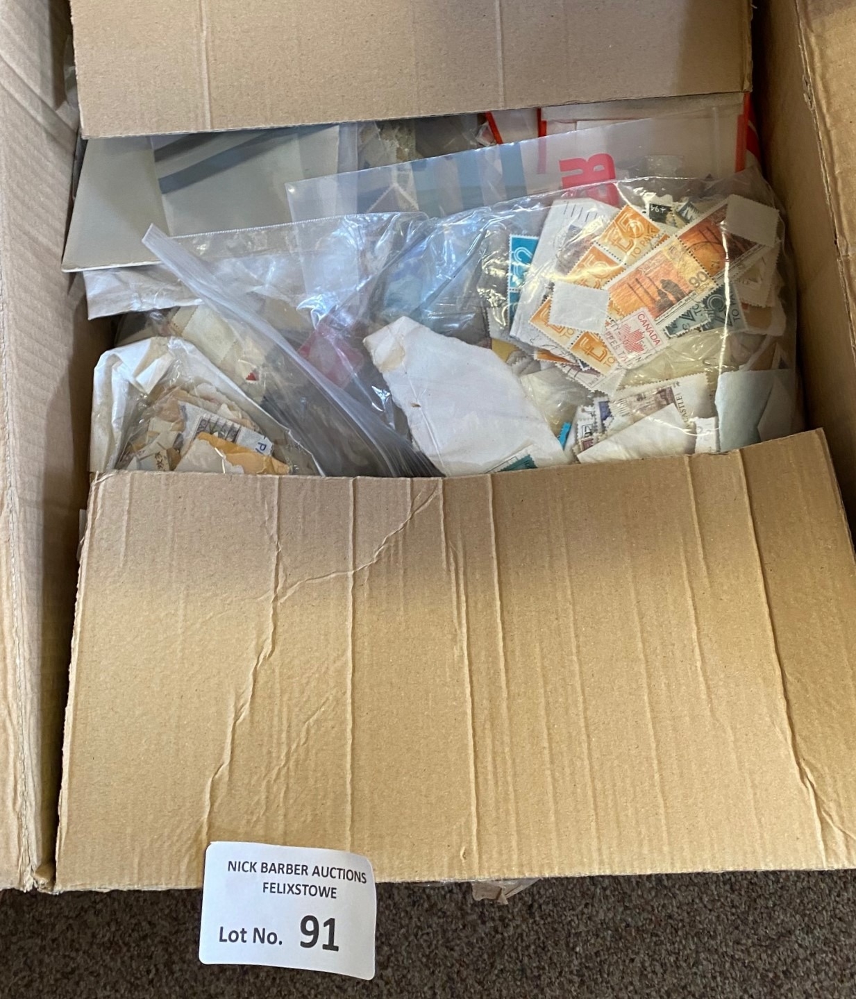 Stamps : Vast collection in 3 boxes of covers, albums, packets, pages ...