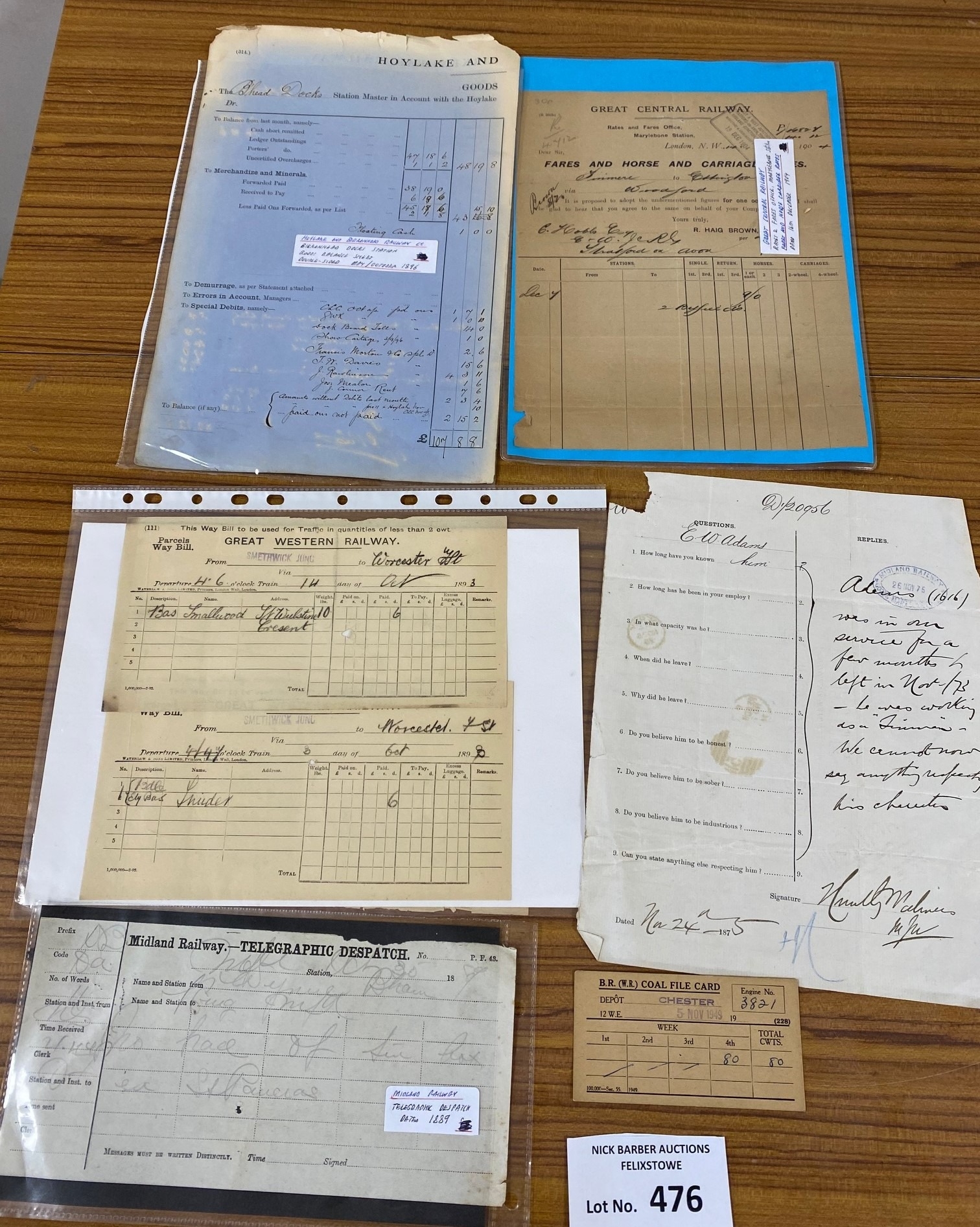 Railwayarna : Great collection of rare and vintage paperwork, despatch ...