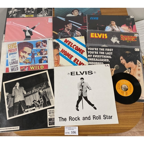 106 - Records : Elvis Presley rare collection of mostly bootleg albums, all in fine condition (49).