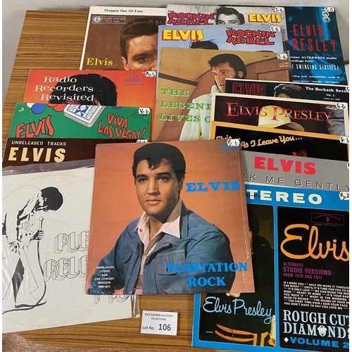 106 - Records : Elvis Presley rare collection of mostly bootleg albums, all in fine condition (49).