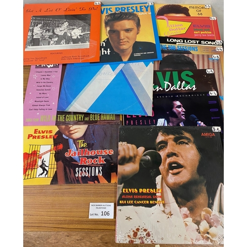 106 - Records : Elvis Presley rare collection of mostly bootleg albums, all in fine condition (49).