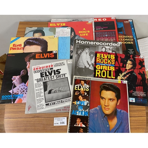 106 - Records : Elvis Presley rare collection of mostly bootleg albums, all in fine condition (49).