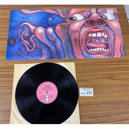 177 - Records : Rock - King Crimson incl In the Court of the Crimson King, white i, plus a young persons g... 