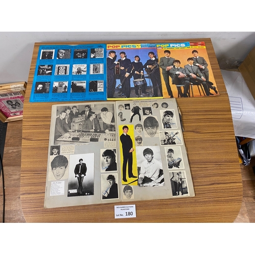 180 - Records : Beatles Memorabilia - scrap books, includes signed by artist Walt Howarth US (signed) and ... 