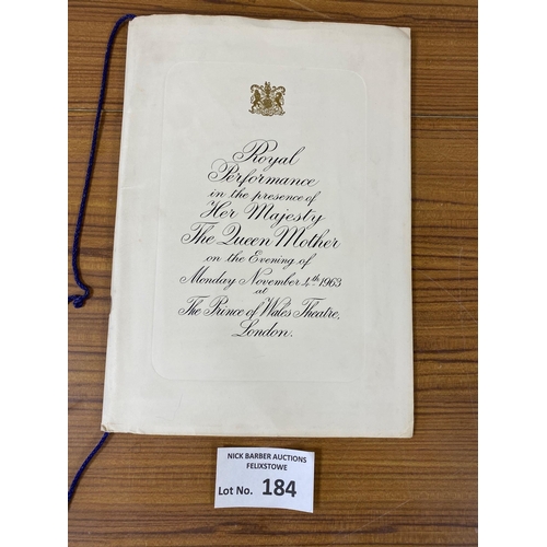 184 - Records : Beatles - 1963 Royal Variety performance souvenir programme from their iconic set, beautif... 