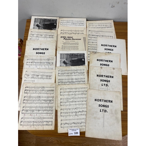 189 - Records : Beatles original song sheets generally in great condition, difficult to find in numbers, c... 