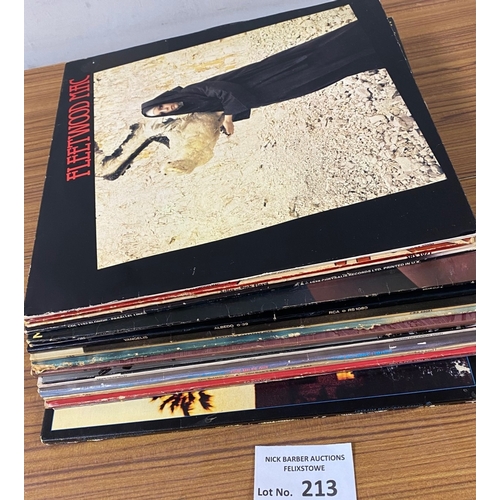 213 - Records : 20 mainly rock albums incl Fleetwood Mac, Thin Lizzy, Pink Floyd etc.