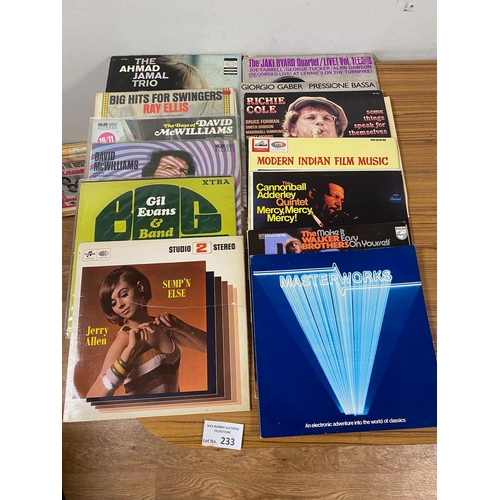 233 - Records : Box of 25+ jazz albums, incl Adderley, Morgan, Getz etc.