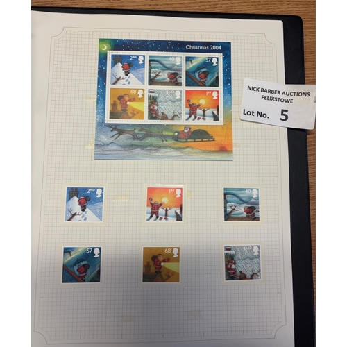 5 - Stamps : GB mint commemoratives in albums, great lot with a FV of £737.