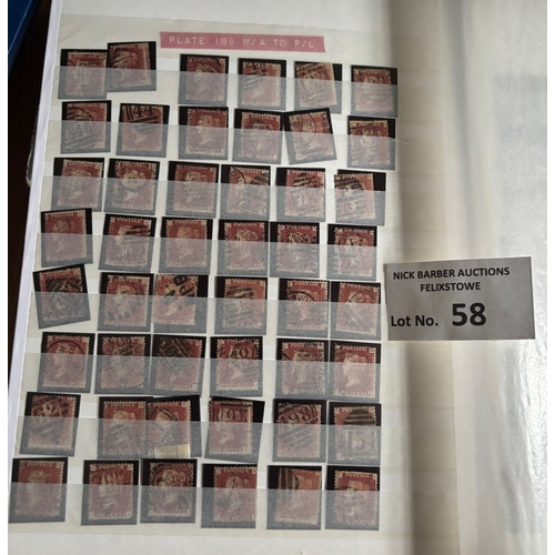 58 - Stamps : GB collection in 6 stock books, in glassines, on covers etc. Some usable face value not cou... 