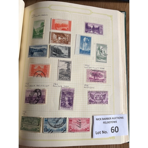60 - Stamps : USA collection in 4 albums earlies onwards to include later commemorative mint stamps, mini... 