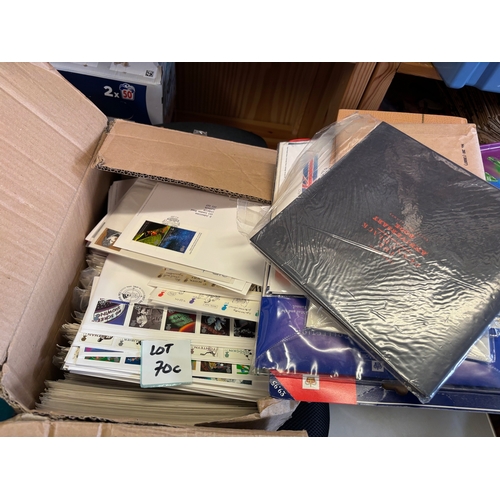 70C - Stamps : Large box of GB FDC's into the 2000's, includes odd coin cover etc (heavy lot).