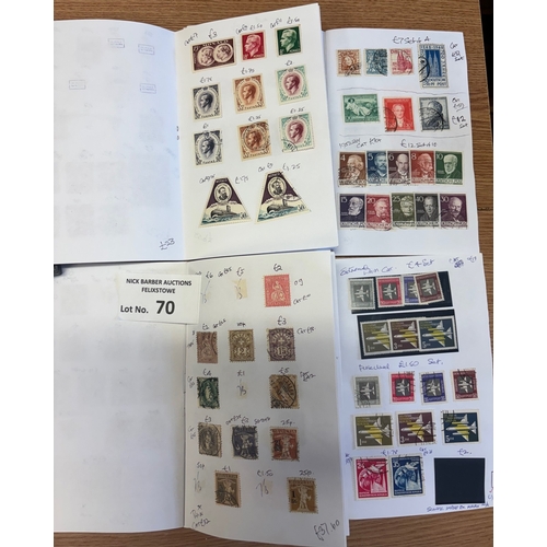 70 - Stamps : Foreign countries in 4 circulated club books - strength in Germany - pre-war, wartime and s... 