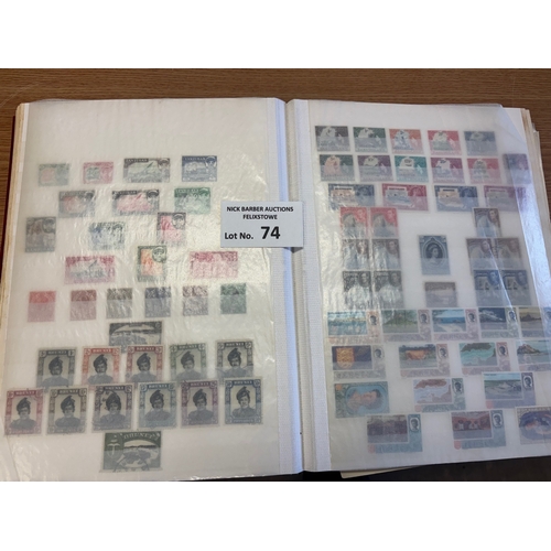 74 - Stamps : Br. Commonwealth in 564 page S/B, good interesting lot, many to higher values, good lot of ... 