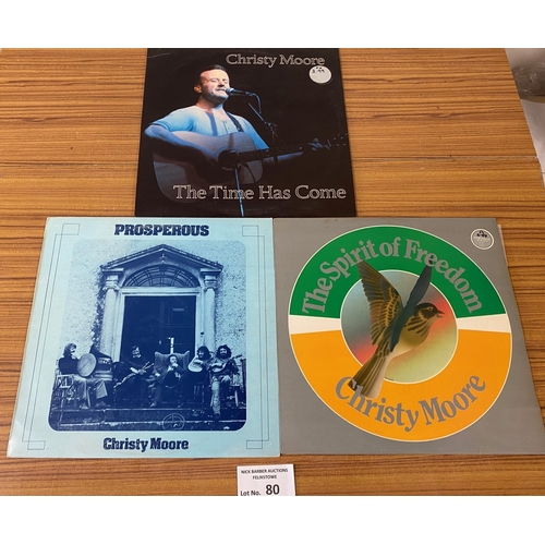 80 - Records : Folk - Christy Moore albums (3), in great condition.