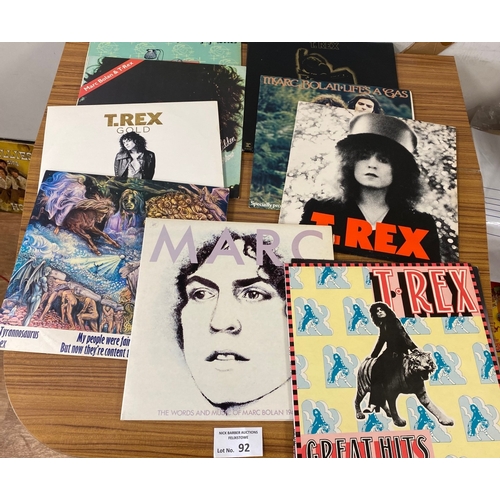 92 - Records : Marc Bolan/T. Rex collection of 10 albums, all in great condition.