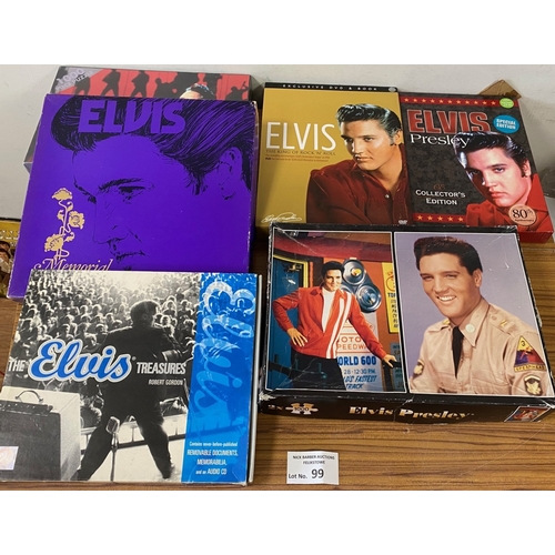 99 - Records : Elvis Presley huge stack of box sets, incl jigsaws, cd's dvd's etc, monster lot.
