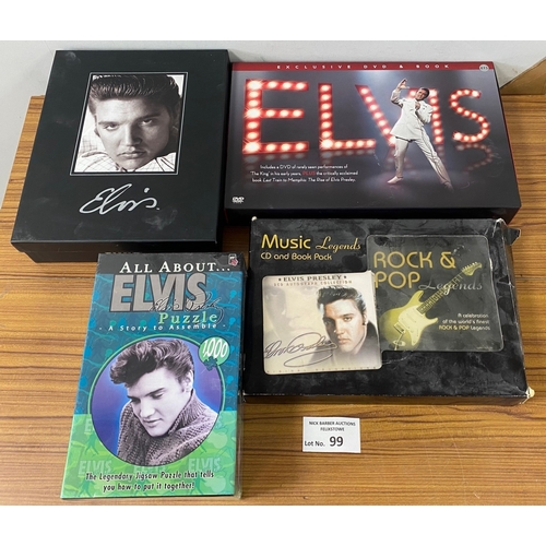 99 - Records : Elvis Presley huge stack of box sets, incl jigsaws, cd's dvd's etc, monster lot.