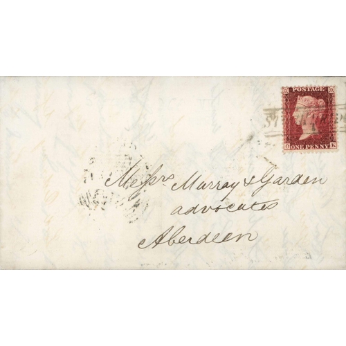 1096 - RANGE OF MAIL FRANKED WITH 1854-57 1d REDS - with Duke St Leith (3), Hanover Street (2), India Stree... 