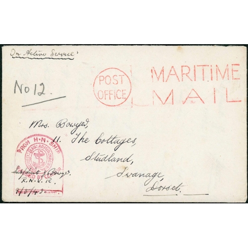 404 - MARITIME MAIL (INC. WWII): Collection of 20th Century maritime mail inc.1937 env. to England franked... 