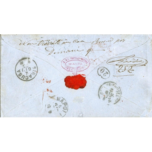 511 - REGISTERED COVER TO ITALY - 10d RATE WITH SINGLE FRANKING G.B. 10d BROWN & 