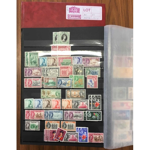 3074 - FIJI/NORFOLK ISLAND: Two stockbooks with the mint & used collection inc. a number of QEII defin. set... 