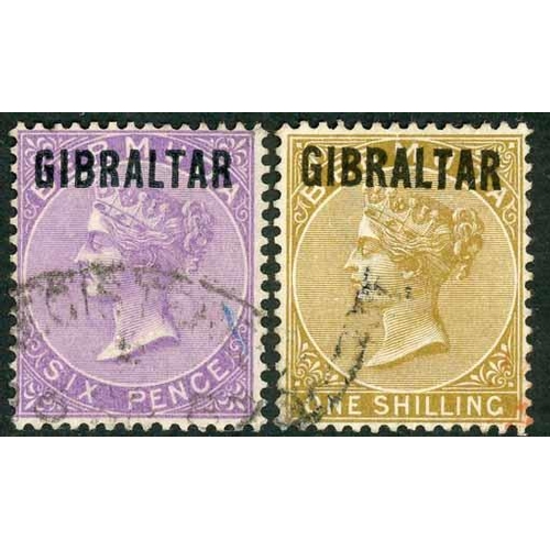 3077 - GIBRALTAR & GOLD COAST: 1886 issue of Bermuda optd. 