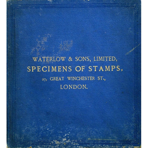 3122 - ORIGINAL WATERLOW SAMPLE BOOK: Small blue hardback book, cover inscribed in gilt 