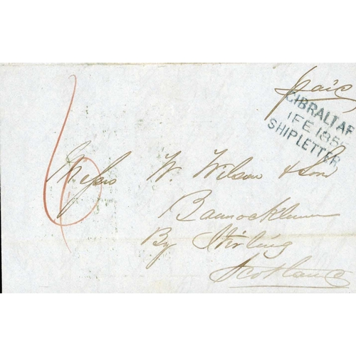 3196 - GIBRALTAR - BLUE 3-LINE DATED 