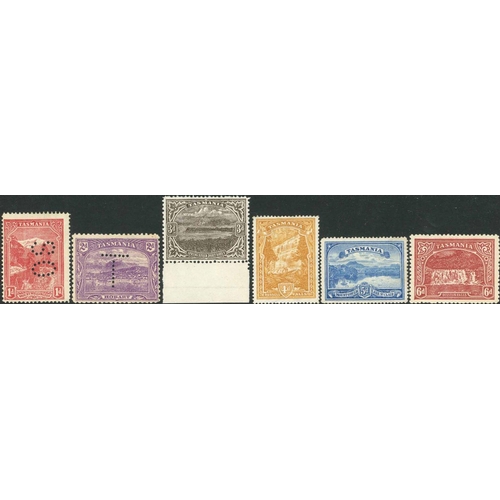 3233 - 1899 PICTORIALS MINT/UNUSED RANGE - with ½d (13 + a block of four), 1d (17 + one punctured OS), 1d o... 