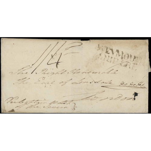 3249 - 1791-1840 MAIL EX BARBADOS to the U.K. inc. 1791 E 