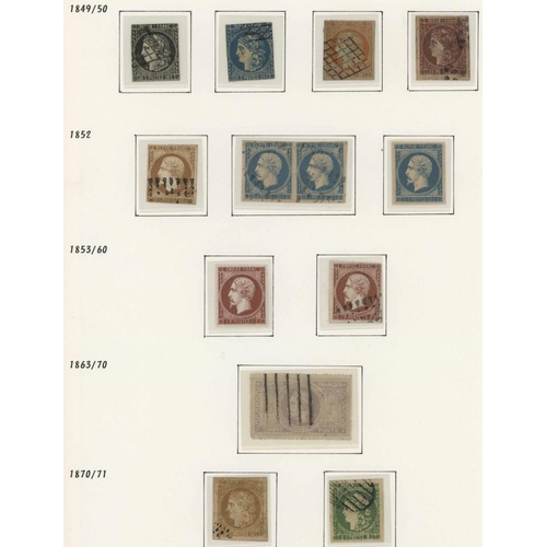 3316 - CANCELLATIONS & FORGERIES: Album leaves with the study of different cancellation types across a rang... 