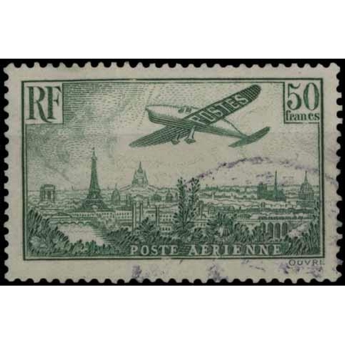 3339 - 1936 Air 50f green. A used example centred a fraction high. SG £500